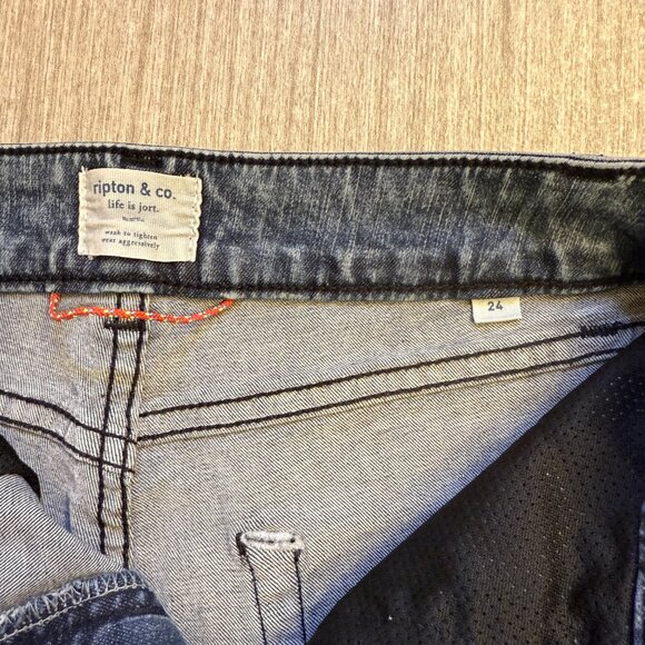 Ripton Black Acid Cutoff Jean Shorts (Jorts), Women's 24 - Picture 3 of 6